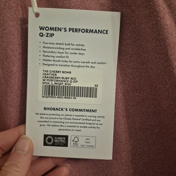 Pink Quarter-Zip Pullover - Picture 2 of 3